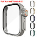 Screen Protector + Tempered Glass Case for Huawei Watch Fit 3 Case Frame As ultra2 Smart Watch Strap Case for Huawei Watch Fit 3. 