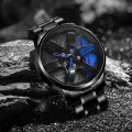 Spinning Wheels Rolling Gents Boys Men Casual Party Fashionable Adjustable Luxury Elegant Rich Look Stainless Steel Wrist Watch. 
