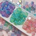 Multi-style Crack Star Love Bow Square with Holes UV Plated Two-color Beaded DIY Parts Pen Loose Bead Accessories Material. 