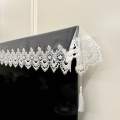 1 Piece of Embroidered Mesh Lace Table Runner, French-Style Simple Polyester Fiber Table Runner with Pendants, Suitable for Dining Tables, Coffee Tables, Dressers, Shoe Cabinets, Daily Home Decoration, and Weddings, Parties, and Holidays. 