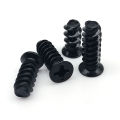 100X Black Silver KB4*8/10/12mm KB5*10/12/15mm PC Case Cooler Cooling Fan Flat Countersunk Phillips Head Mount Screw Computer A. 