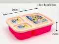 3-in-1 Lunch Box with 500ml Capacity, Fabric and Plastic, 3 Compartments. 
