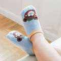 6 Pairs Kids Cotton Socks Cute Cartoon Animal Pattern Comfy Breathable Baby Non-slip Floor Socks. 