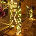 Artificial Plant Leaf Bail Fairy Lights Green Color Leafs Hanging Bail with Led Lights Use for Home, Office, and Wedding Decoration. 