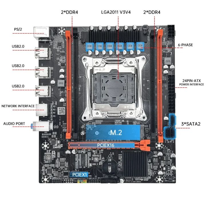 SOYO%20X99%20Motherboard%20Set%20Kit%20With%20Intel%20LGA2011-3%20Xeon%20E5%202680%20V4%20and%20DDR4%2016GB%20(2*8GB)%202133MHz%20Dual%20Channel%20RAM%20M.2%20NVME%20-%20Image%205