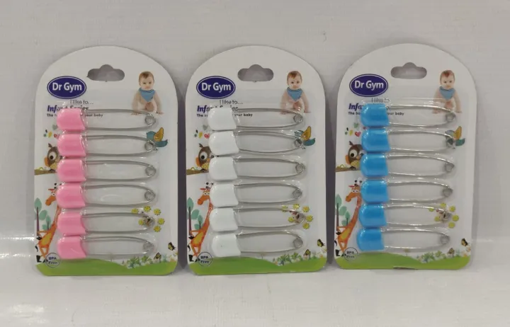 Baby Diaper Safety Pins 6Pcs Card