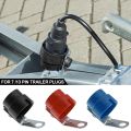 Round Trailer Plug Holder Connector Trailer Dirt Protection Plug ABS Adapter for 7 /13 Pin Plugs Truck Hitch Car Accessories.