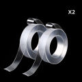 3 M/1 m Nano double sided tape clear tape super sticky transparent tape double sided tape multi-purpose clear tape sticky sticky non-residue removable time can be removed washable reusable. 
