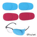 6Pcs Children Amblyopia Eye Patches For Treating Strabismus Glasses Therapy Kids Corrective Vision Glasses Case Reusable Soft.