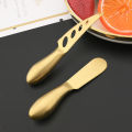 6Pcs Matte Gold Mini Knife Fork Chisel For Butter Cheese Slicer Cutter Stainless Steel Cutlery Tool Kitchen Gadget. 