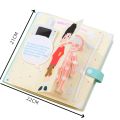 Montessori Human Body Parts Quiet Book,Toddler Toys Pretend Play Human Anatomy Book, Teaching Body Parts Felt Board  Stories. 