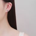2pcs Zircon earrings Magnetic Simple Shining earrings No need to pierce the ear Valentine's Day Mother's Day .