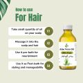 Organic Aloe Vera Oil 60 ml - For hair growth - Aloevera Oil - Rogan e ghegwar - Alovera oil - Nashpati Organics. 