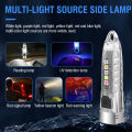 BORUiT V1 LED Keychain Portable Fluorescent Flashlight Work Light Type-C Rechargeable Mini Torch UV Camping Pocket Lantern. 