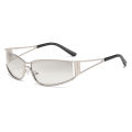 Hiking Camping Y2K Silver Anti Light Glasses Color Hollowed Out Future Sense Of Technology Hot Girls Net Red Glasses Women.