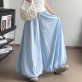 2025 Girls Korean Fashion Wide Leg Pants Female Chic Designer High Waist Trousers Lady Baggy Thin Casual Daily Pants.