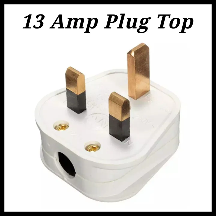 13A Plug Top Square Pin White