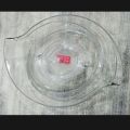 1 piece bowl large size wave shaped, clear shesha, kaler glass,microwave oven save. 