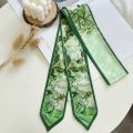 Oil Painting Printed Long Hairband Skinny Neck Scarfs Women Headbands Fashion Hair Scarves Wrist Ribbon Bag Scarf For Women. 
