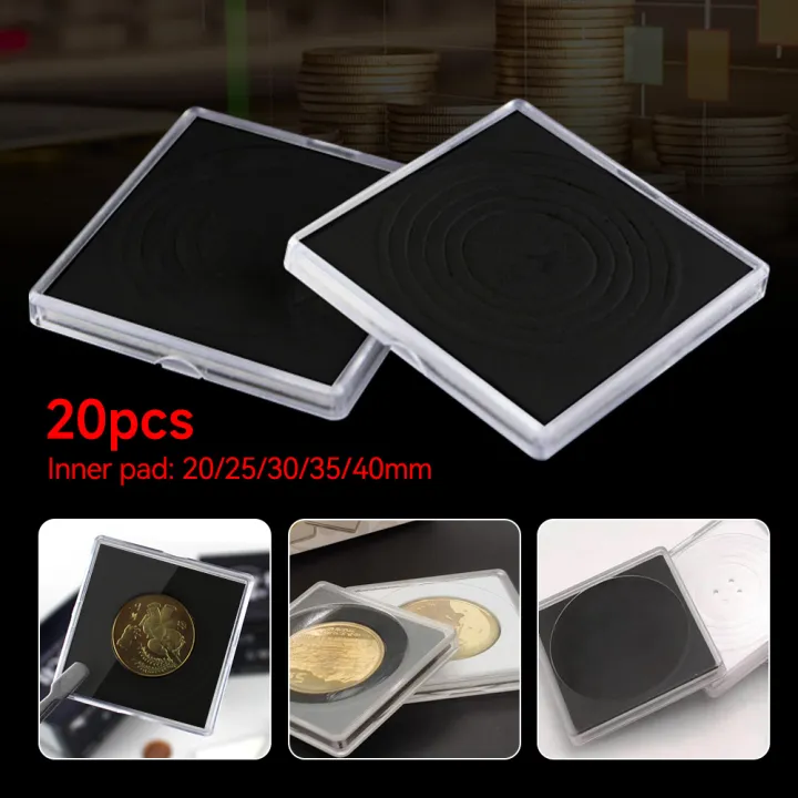 20PCS%20Plastic%20Square%20Coin%20Holder%20Capsules%20Container%20Coin%20Transparent%20Gaine%20Small%20Round%20Coin%20Protection%20Box%20Display%2020mm-40mm%20-%20Image%204
