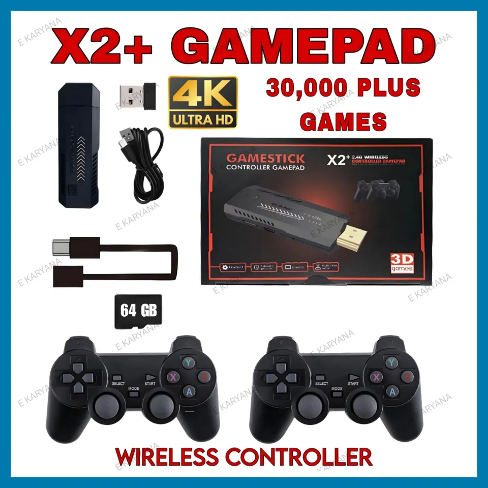 X2 Plus Game Stick Wireless Retro Game Console 30,000+ Games