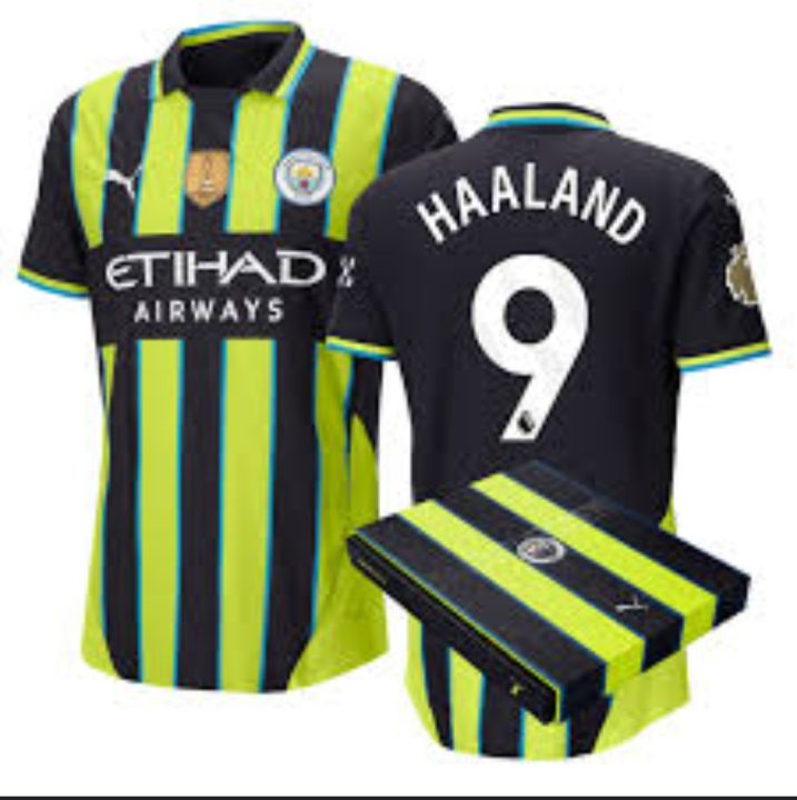man city kit new halland kit best quality kit 100% polyester fabric halland kit green kit black kit Manchester city kit man city kit