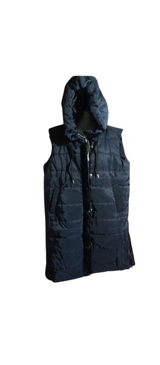 Ladies long body warmer Best Quality winter jacket sleeveless style For Womenand girls | Winter jacket Fashion | Wind breaker and Warmer | Low weight coat long zipper | open style jacket double pockets and zip on both sides