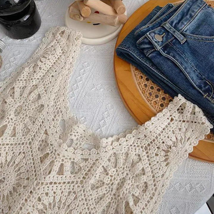 Crochet%20Tank%20Top%20for%20Women%20Sheer%20Open-work%20Sleeveless%20Crop%20Knit%20Top%20Blouse%20Summer%20Boho%20Vacation%20Coverup%20Outfit%20-%20Image%204