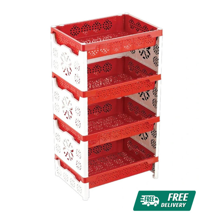 RFL Best Buy Crown Fence Rack (Red+White)-TEL