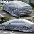 SEAMETAL Disposable Car Cover Indoor Dustproof PEVA Car Cover Transparent Soft Scratch-Free Auto Exterior Protector Universal. 