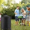 Round Grill Cover Outdoor Waterproof Dustproof Kettle BBQ Cover 210D Oxford Cloth Heavy Duty Garden BBQ Protection Cover NEW.
