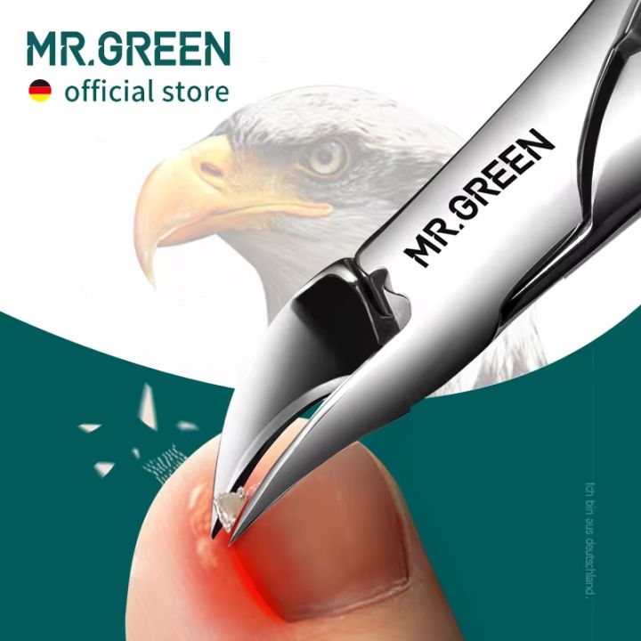 MR.GREEN Toenail Clippers Nail Cutters Professional Pedicure Ingrown nail Tools Anti-Splash Manicure Sets Stainless Steel