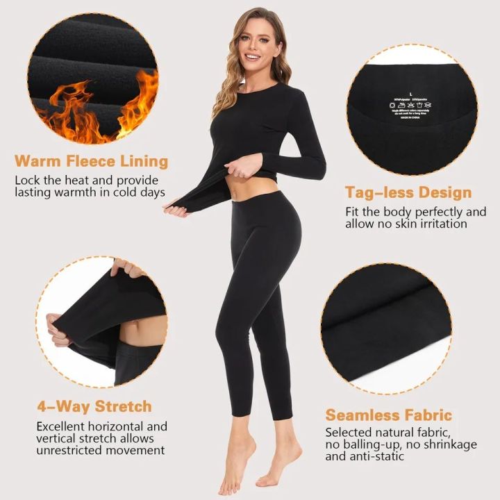 Thermal%20Underwear%20Set%20for%20Women%20Fleece%20Lined%20Base%20Layer%20Tops%20Bottoms%20Free-cutting%20Seamless%20Crew%20Neck%20Long%20Sleeved%20Long%20Johns%20-%20Image%209