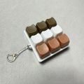 9 Keys Keyboard Fidget Keychain Antistress Keyboard Button Fingertip Key Cap Pendant Stress Relief Toys For Children Adults Gift. 