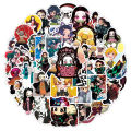 50pcs Various Demon Slayer Anime Stickers Waterproof   Phone Case Kawaii Sticker Pack Cute Laptop Skin Aesthetic Sticker. 