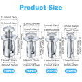 30pcs M4M5M6Jack Nuts Screw Petal Screw Anchors Petal Expansion Plugs for Curtain Expansion Clamp Petal Rivet Lock Jack Nut Bolt.