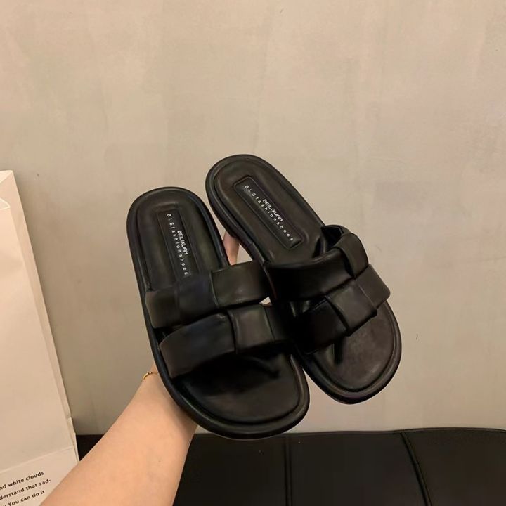Women's%20Summer%20Outdoor%20Sandals%20Soft%20Bottom%20Flat%20Slippers%20Beach%20Casual%20Fashion%20Crystal%20Pad%20PVC%20Material%20Breathable%20Slip-On%20Shoes%20-%20Image%205