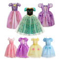 Children Princess Fancy Costume Girls New Rapunzel Anna Dress Kids Christmas Cosplay Belle Aurora Sofia Birthday Party Clothes. 