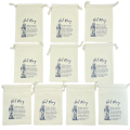 10-Pack Virgin Mary Drawstring Prayer Pouches, Cotton Rosary Bags Religious Keepsake Storage Sacks.