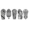 5pcs Waterproof Temporary Tattoo Sticker Mechanical Totem Black Maori Robot Soldier Body Art Arm Fake Tattoos Sleeve Women Men. 