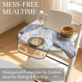 2pcs Waterproof Full Sleeve Baby Bibs Children Apron Long Sleeve Feeding Smock Kids Eating Breastplate Infant Scarf Clothing.