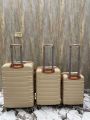 Pack of e Pieces - Luggage set - Unbreakable Fiber - Suitcase - Attachi - Travel bags. 