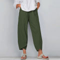 Women's Cotton Linen Baggy Casual Ladies Summer Harem Pants Trousers Plus Size 2023. 