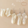 5Pairs/Lot Summer Soft Cotton Girl Socks Breathable Children Short Ankle Socks Kids Lace Princess Mesh Ruffle Lolita Socks. 