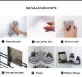 Self-Adhesive Metal Bathroom Corner Rack Stainless Steel Shelf Organizer 1 pc. 