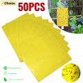 50pcs Glue Trap Catcher Sticky Boards Yellow Sticky Traps Eliminate Flies Insect Bug Garden Glue Paper Board Plant Flycatchers. 