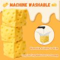 Cheese Squishy Toy Slow Rising Soft Squishy Cheese Block Squeeze Fidget Toy Stress Relief Toy for Kids Adults Desk Toy .