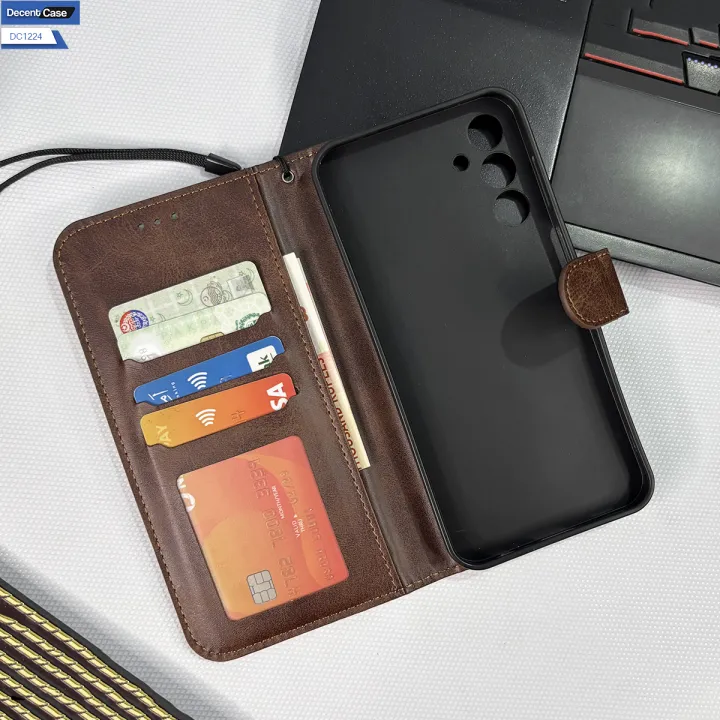 Samsung%20Galaxy%20A17%20Flip%20Book%20Cover%20-%20Desert%20-%20Premium%20Leather%20Wallet%20Flip%20Book%20Cover%20with%20Card%20Slots%20&%20Strap%20-%20Image%204
