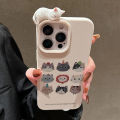 Cartoon 3D Cute Cat Case For iPhone 17 Pro Max Cover 11 16 12 13 14 15 Pro Max 17 Air 15 16 Plus Shockproof Soft Leather Funda. 
