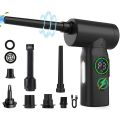 Portable Compressed Air Duster 2 in 1 Air Blower & Vacuum Cleaner Cordless 3 Speed Air Blower for Keyboard Computer Car Cleaning.